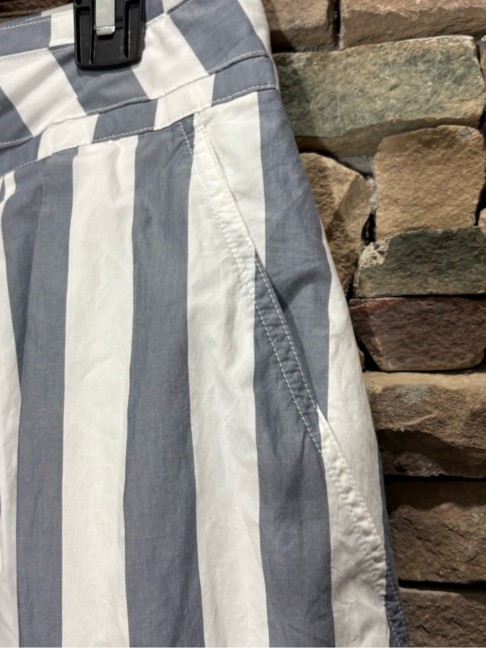 NWT Gap Women's Striped Paper Bag Waist Button Front Skirt Size 12 - Picture 3 of 9